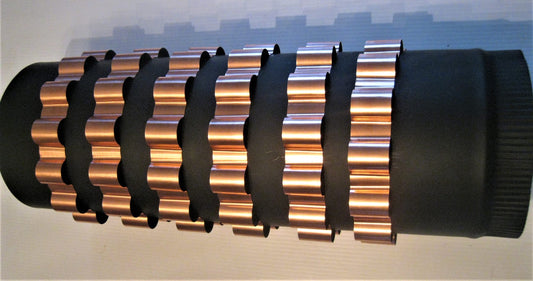 6 in. Dia. Stovepipe Heat Radiators Solid Copper, Set of 6