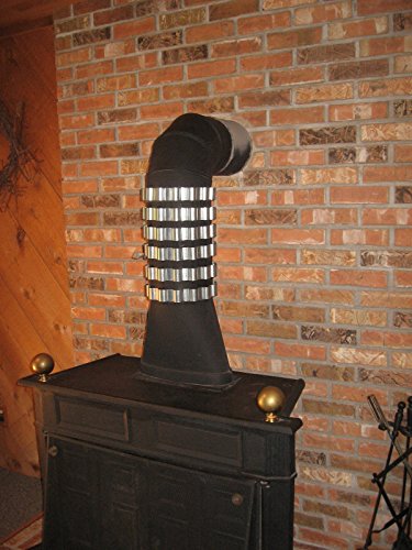 6 Stovepipe Heat Reclaim/Radiator Rings/Bands/Fins 8 inch Dia. collars capture heat from stove pipe.
