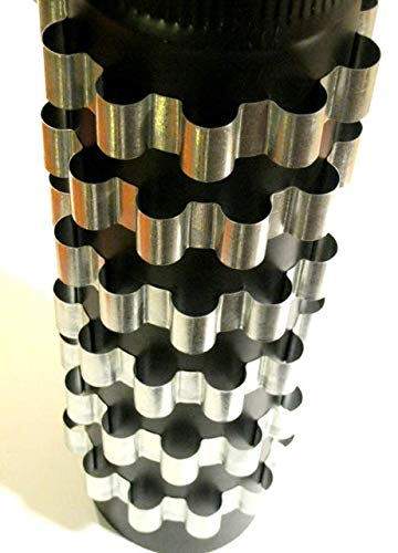 5 inch Dia. Stovepipe heat Reclaimer/Radiator/Bands, Set of 6