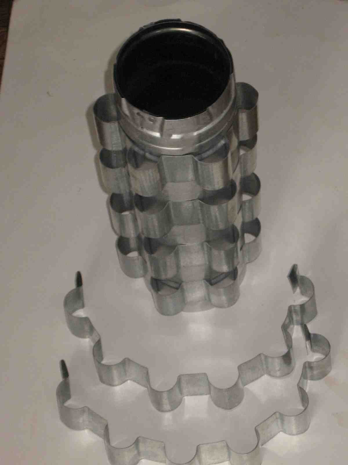 6 Stovepipe Heat Exchanger/Reclaimer/Radiators 3.6 inch Dia pellet stove pipe
