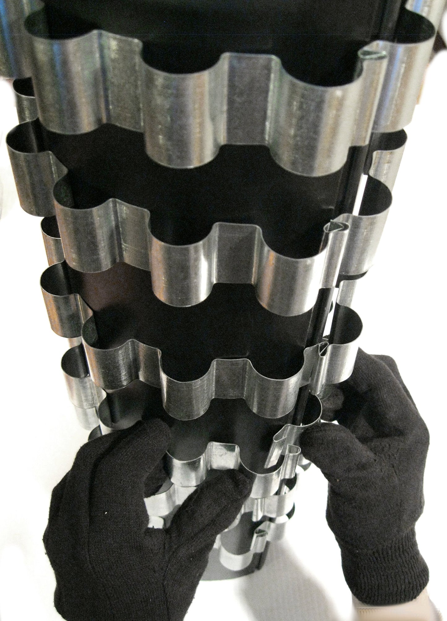 TredNot 7 inch Dia Stovepipe Heat Exchanger/Reclaimer/Radiator. Set of six Bands.