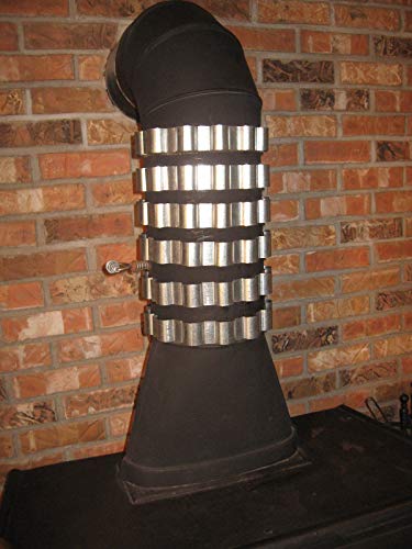 6 Stovepipe Heat Reclaim/Radiator Rings/Bands/Fins 8 inch Dia. collars capture heat from stove pipe.